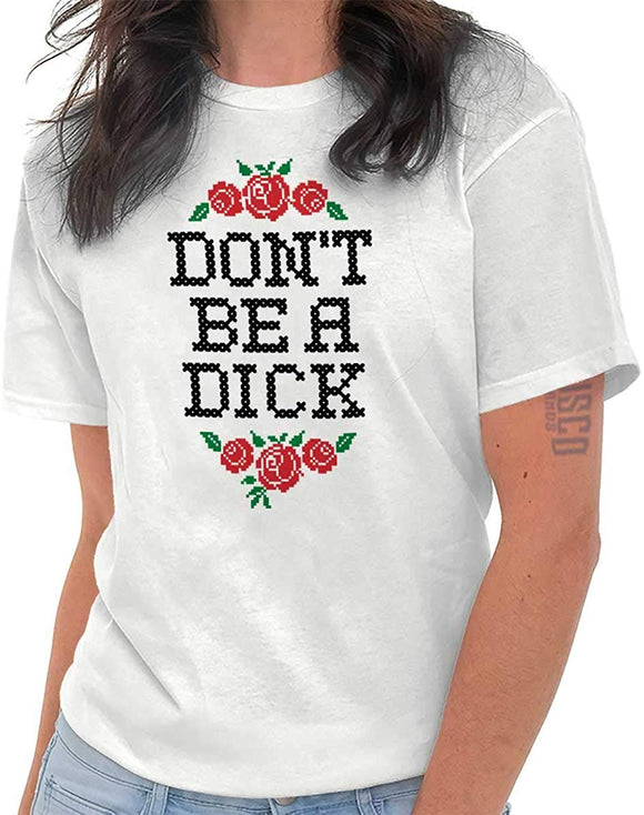 Dont Be A Dick Stich Richard Jerk Bully T-Shirt White